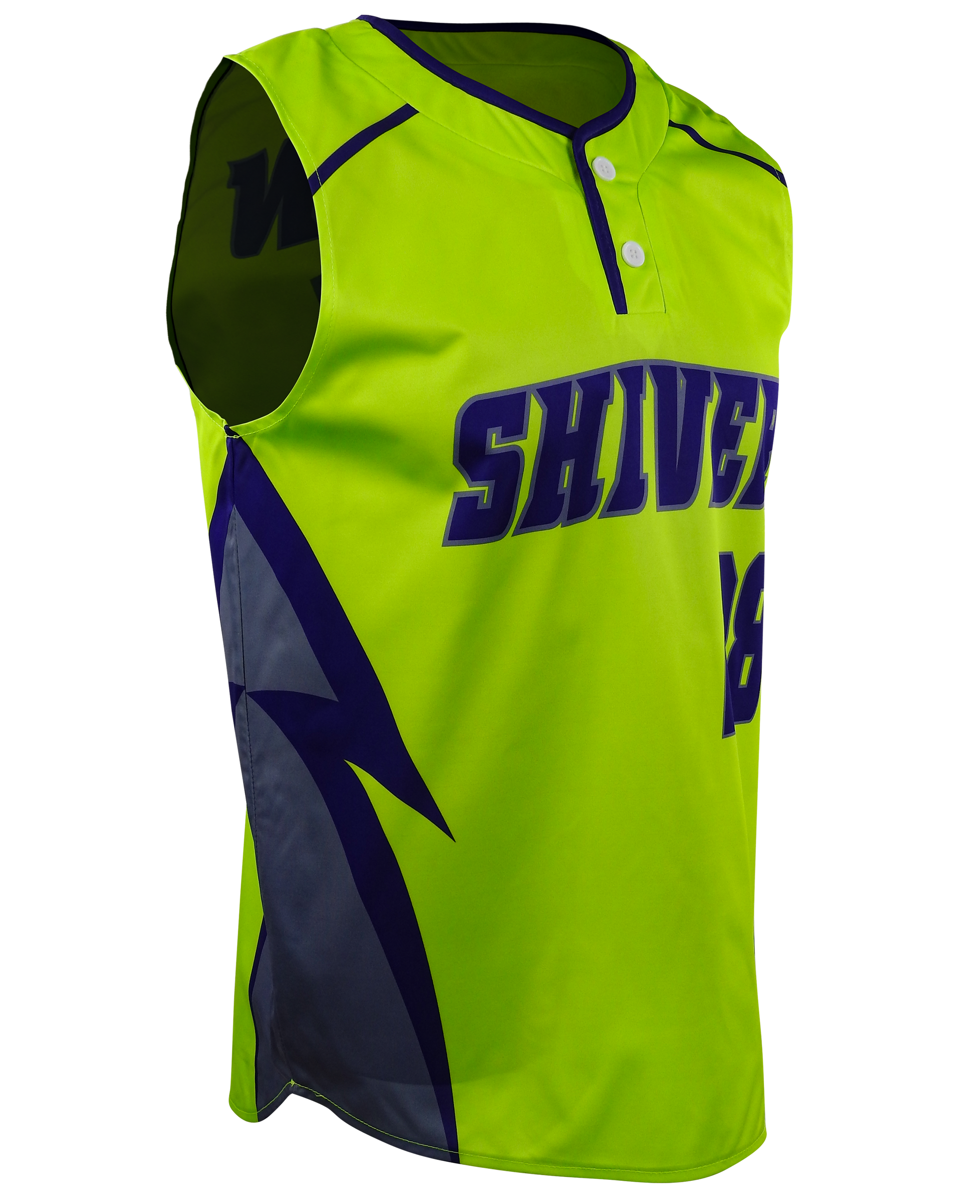 2-Button Sleeveless Baseball Jersey