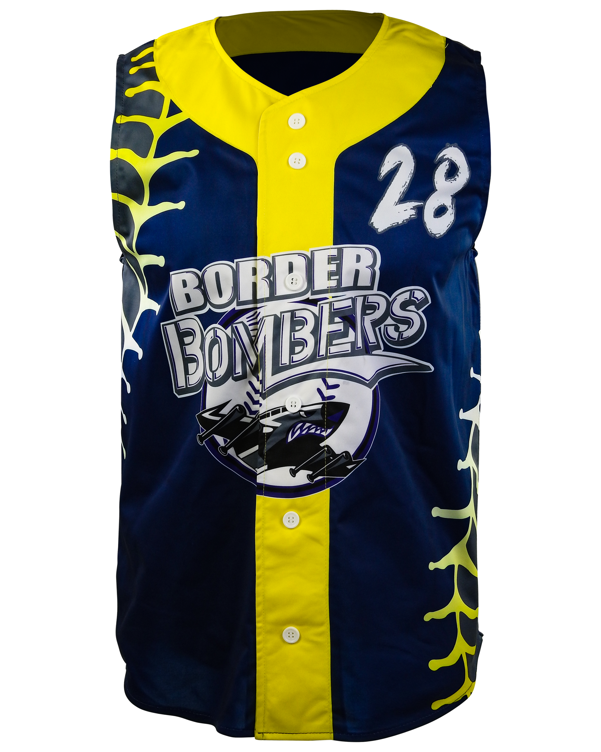 Full Button Sleeveless Baseball Jersey