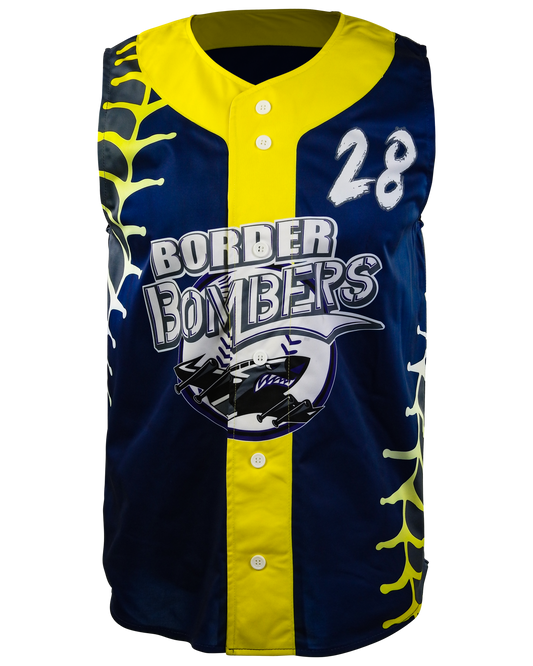 Full Button Sleeveless Baseball Jersey