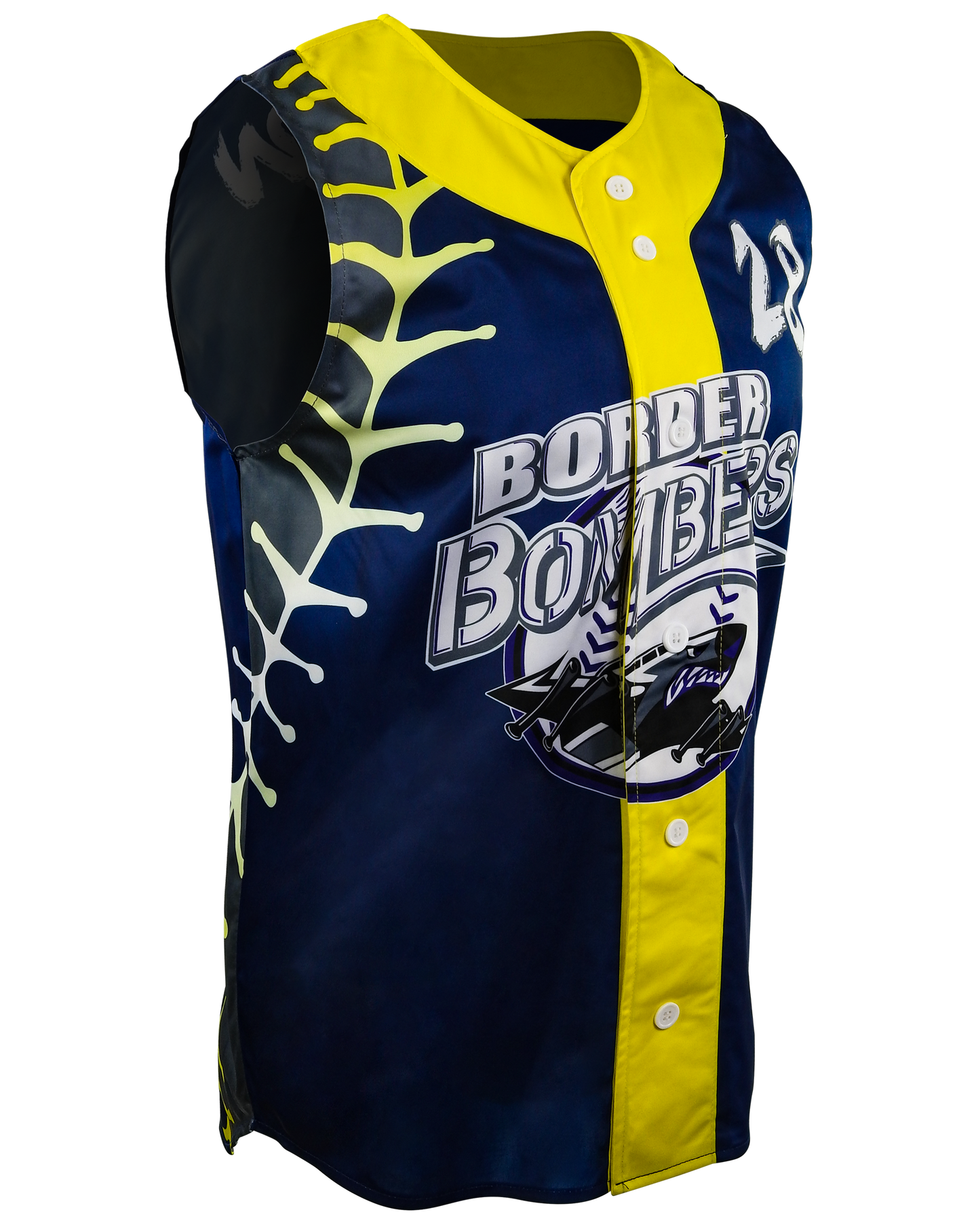 Full Button Sleeveless Baseball Jersey