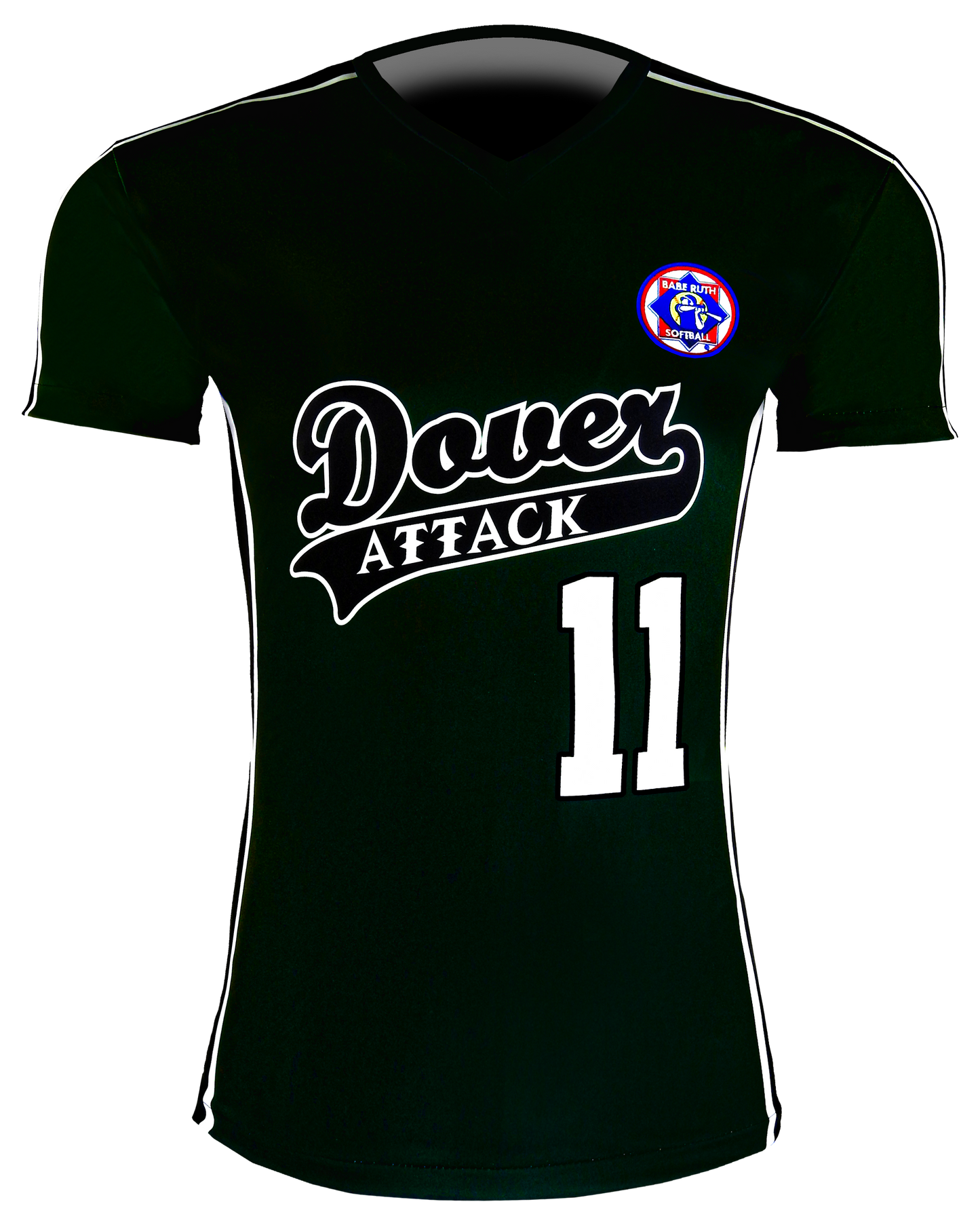 Dyed Short Sleeve V Neck Football Tee