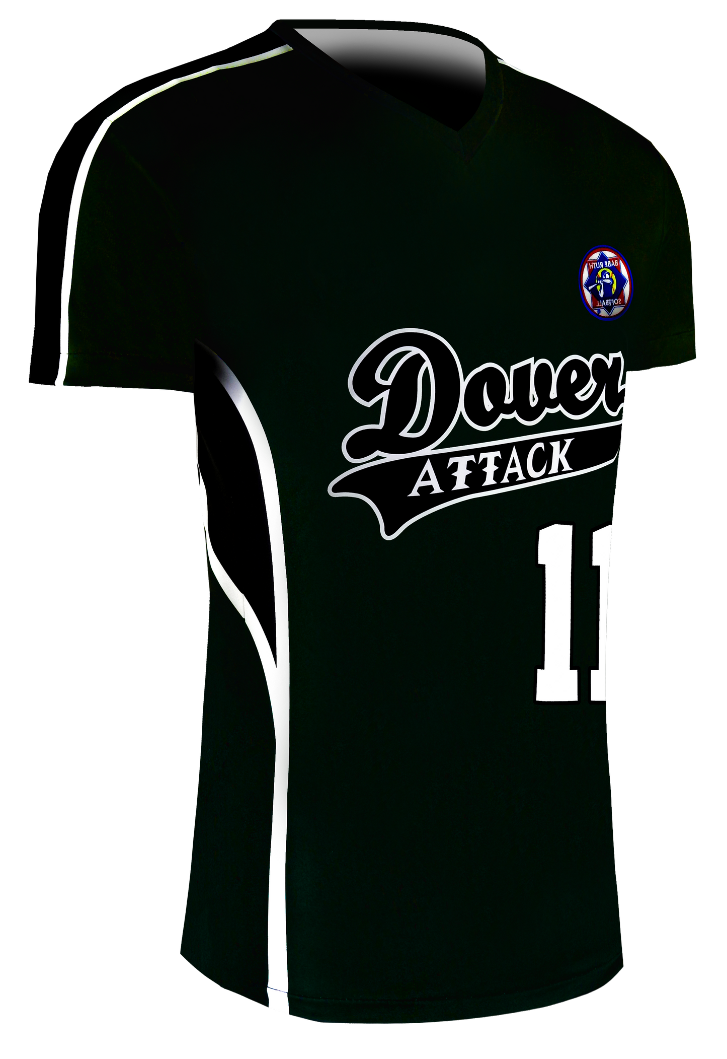 Dyed Short Sleeve V Neck Football Tee