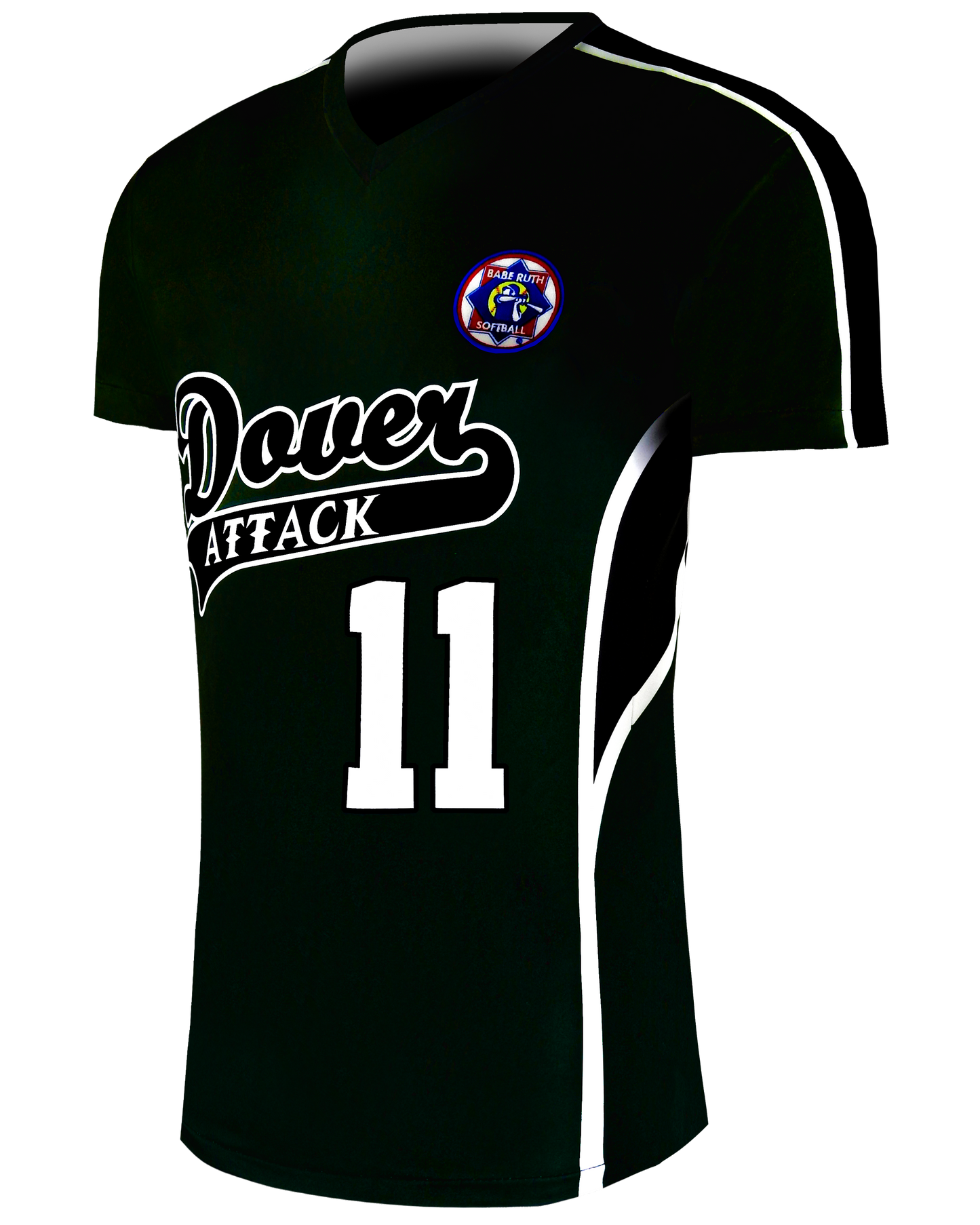 Short Sleeve V Neck Football Tee