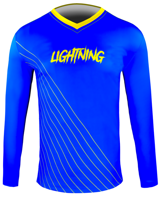 Long Sleeve V Neck Football Tee