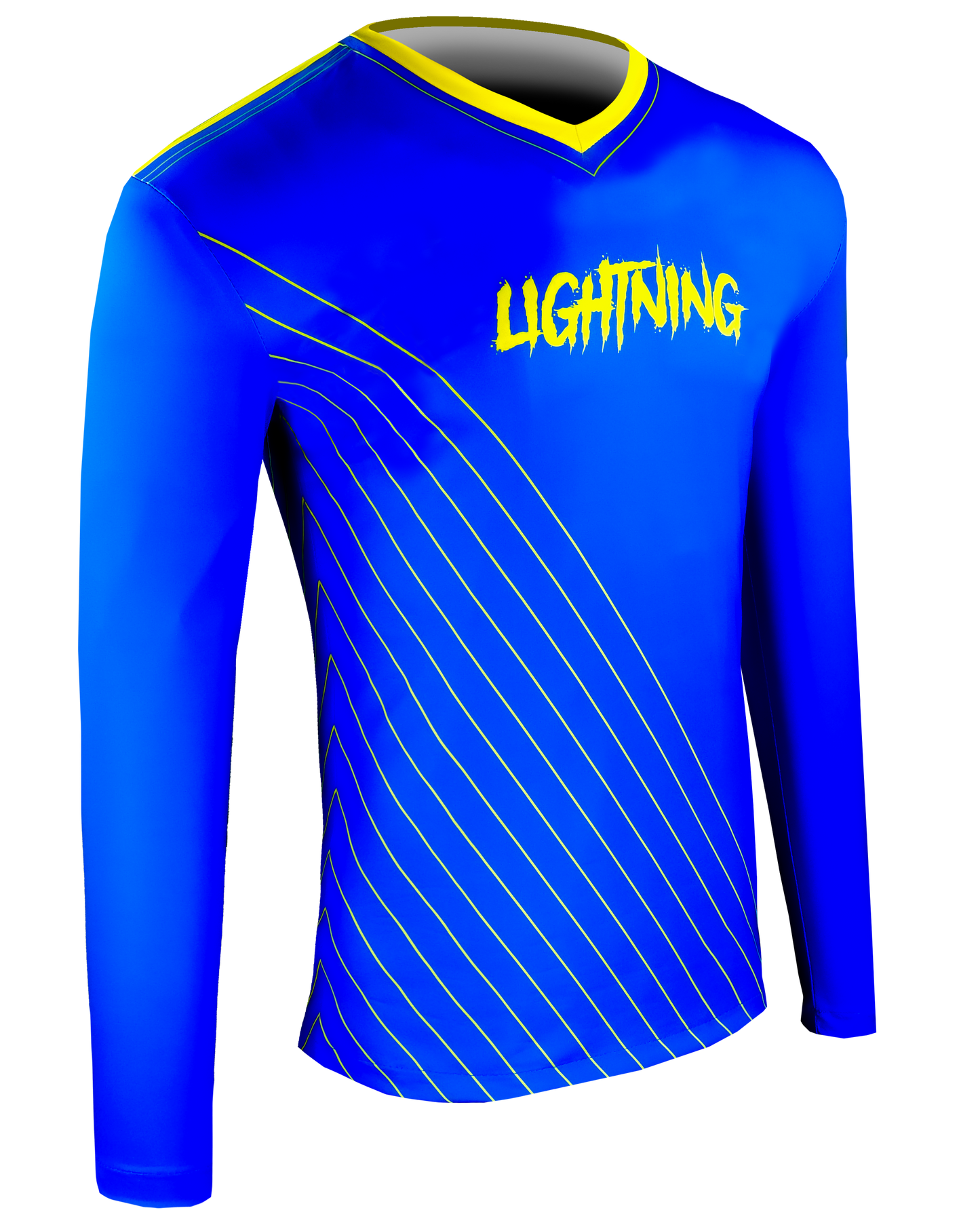Long Sleeve V Neck Football Tee