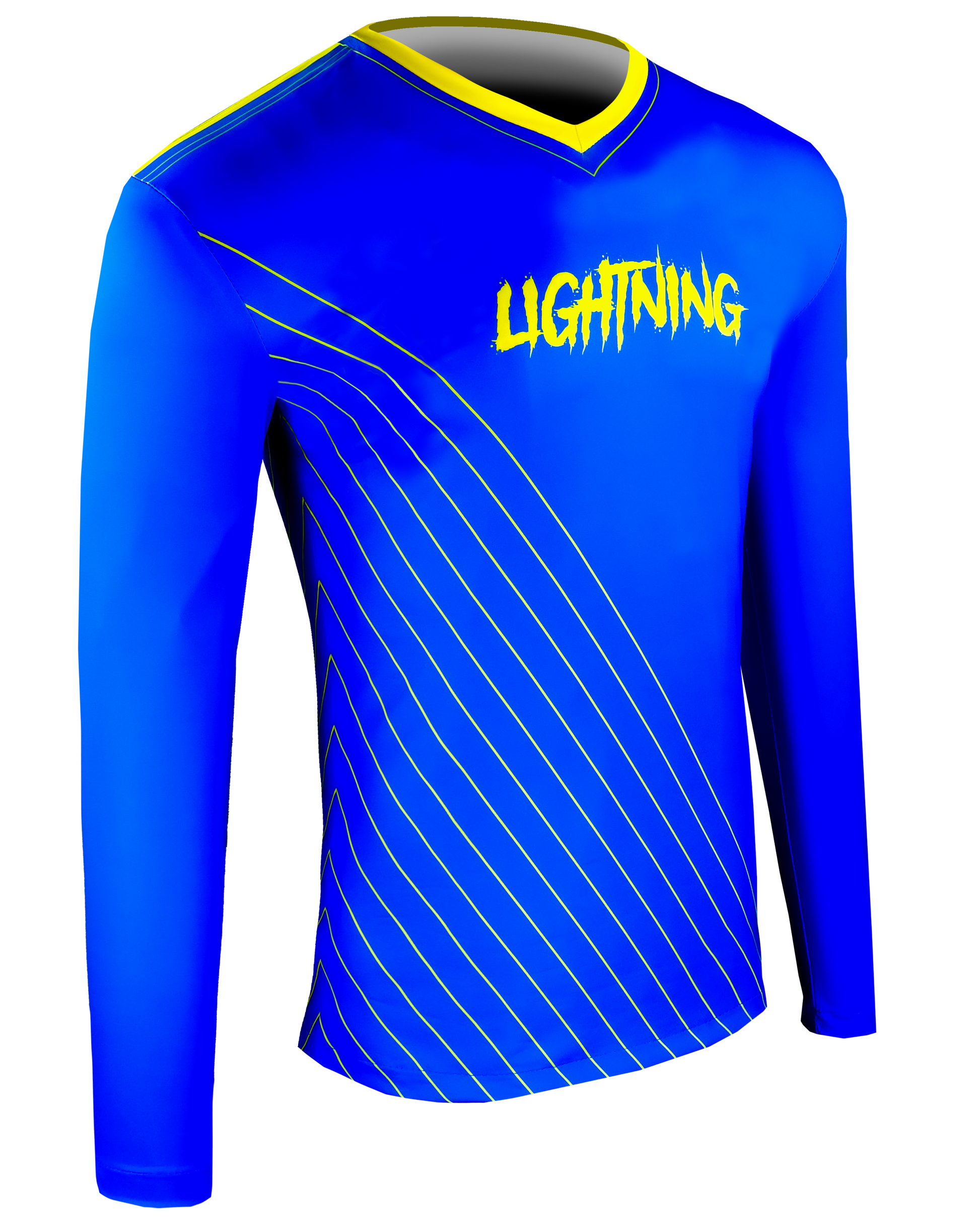 Dyed Long Sleeve V Neck Football Tee
