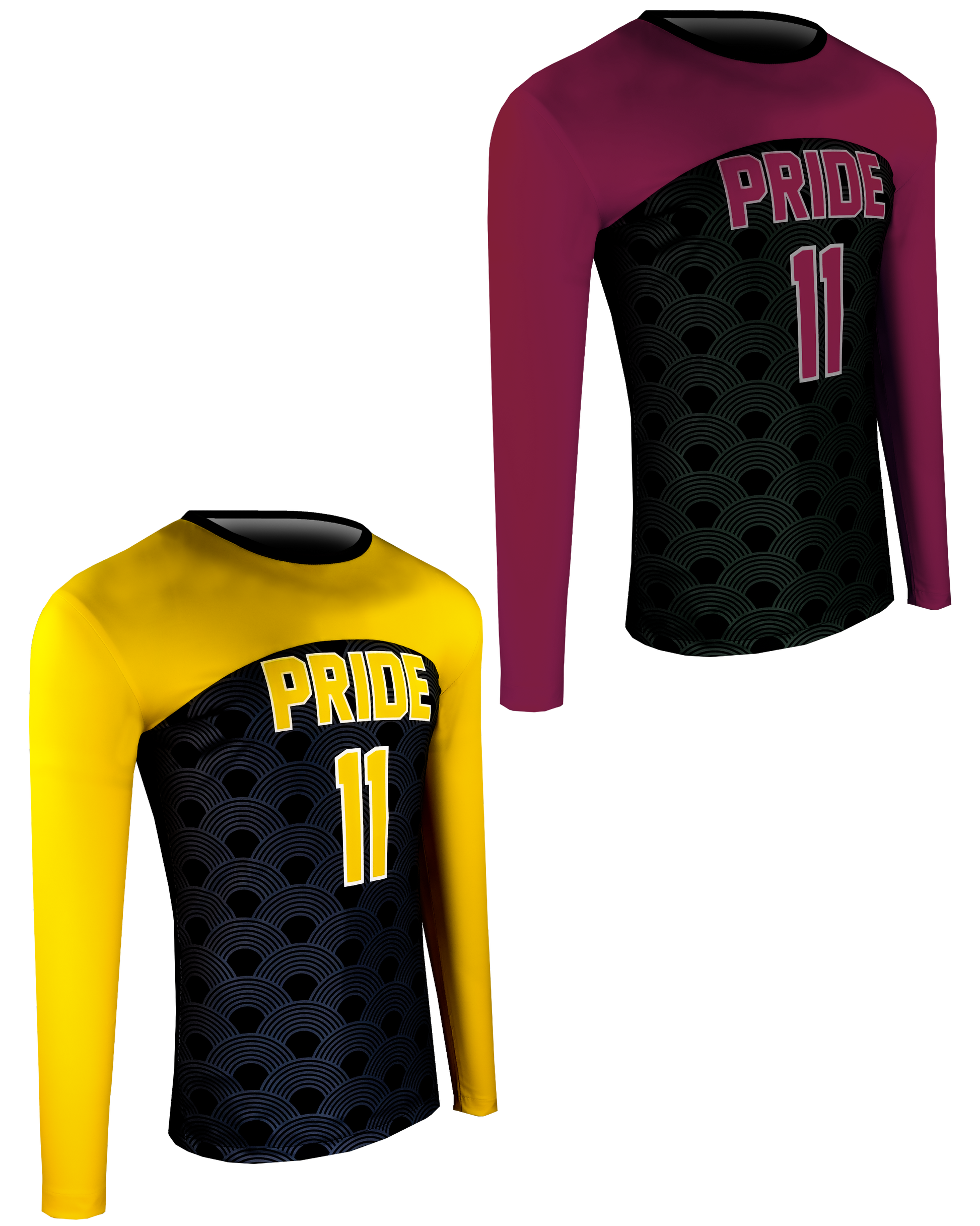 Long Sleeve Single Ply Reversible Crew Neck Compression Shirt