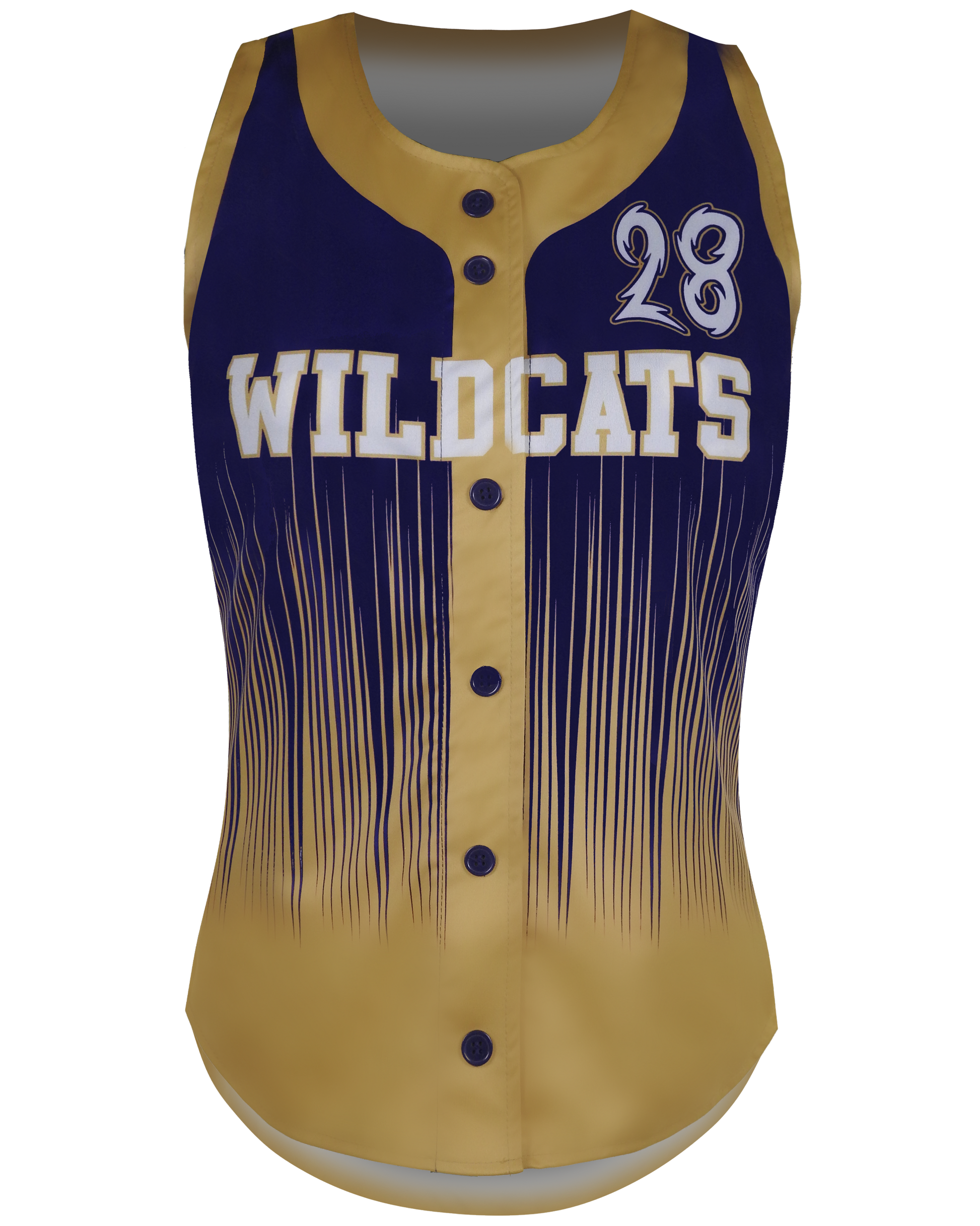 Racerback Full Button Softball Jersey