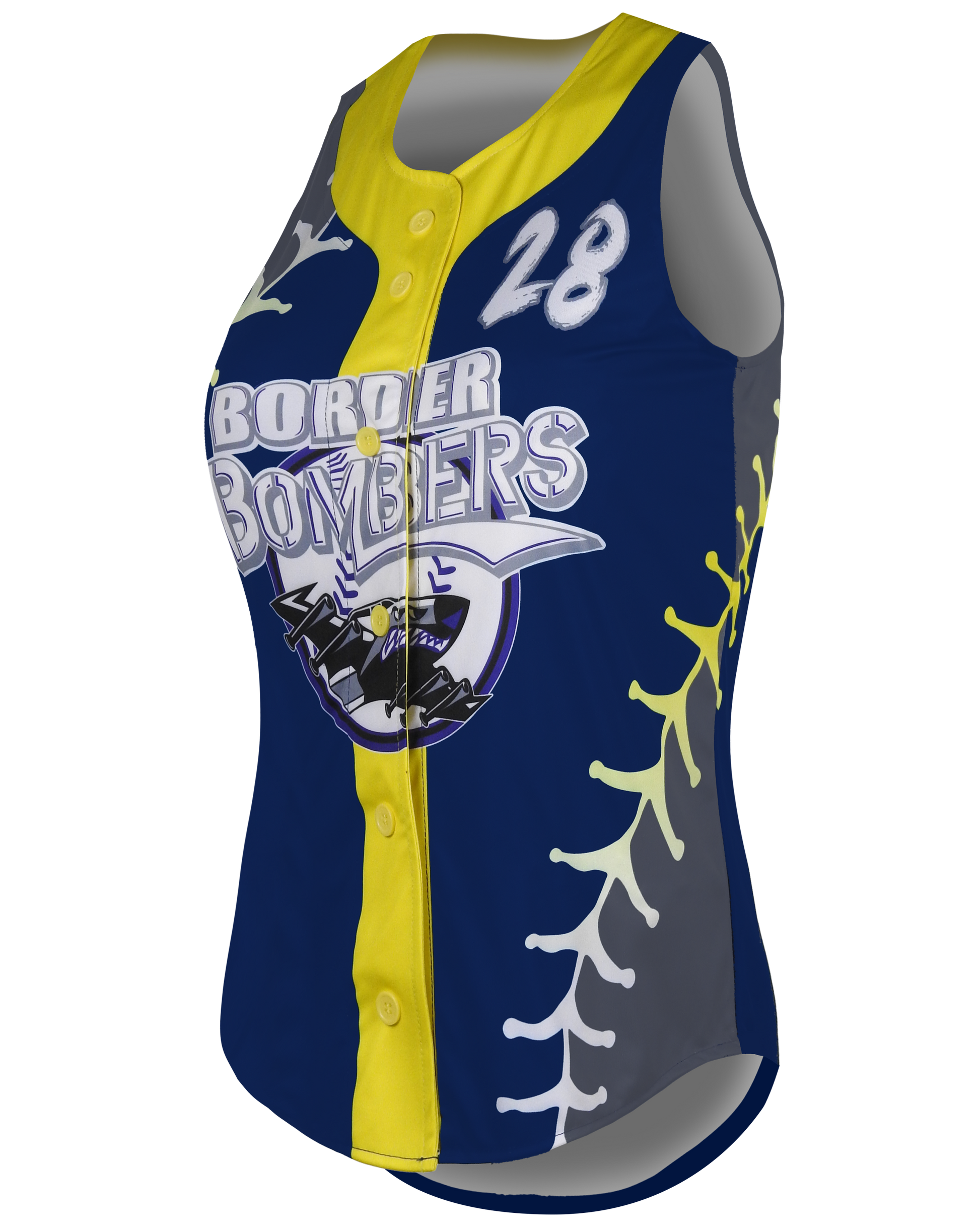 Sleeveless Full Button Softball Jersey