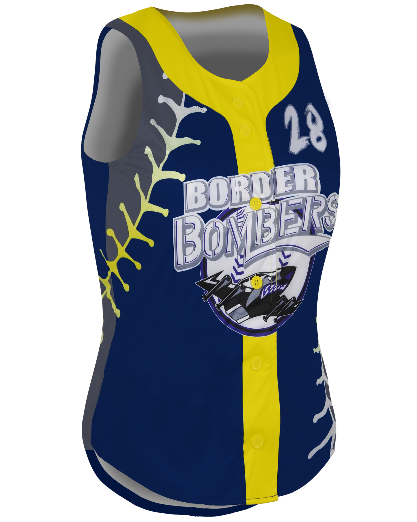 Sleeveless Full Button Softball Jersey