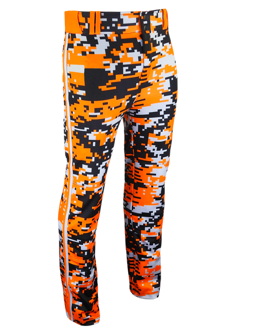 Full Sublimation Tapered Open-Bottom Baseball Pants w/ Braiding