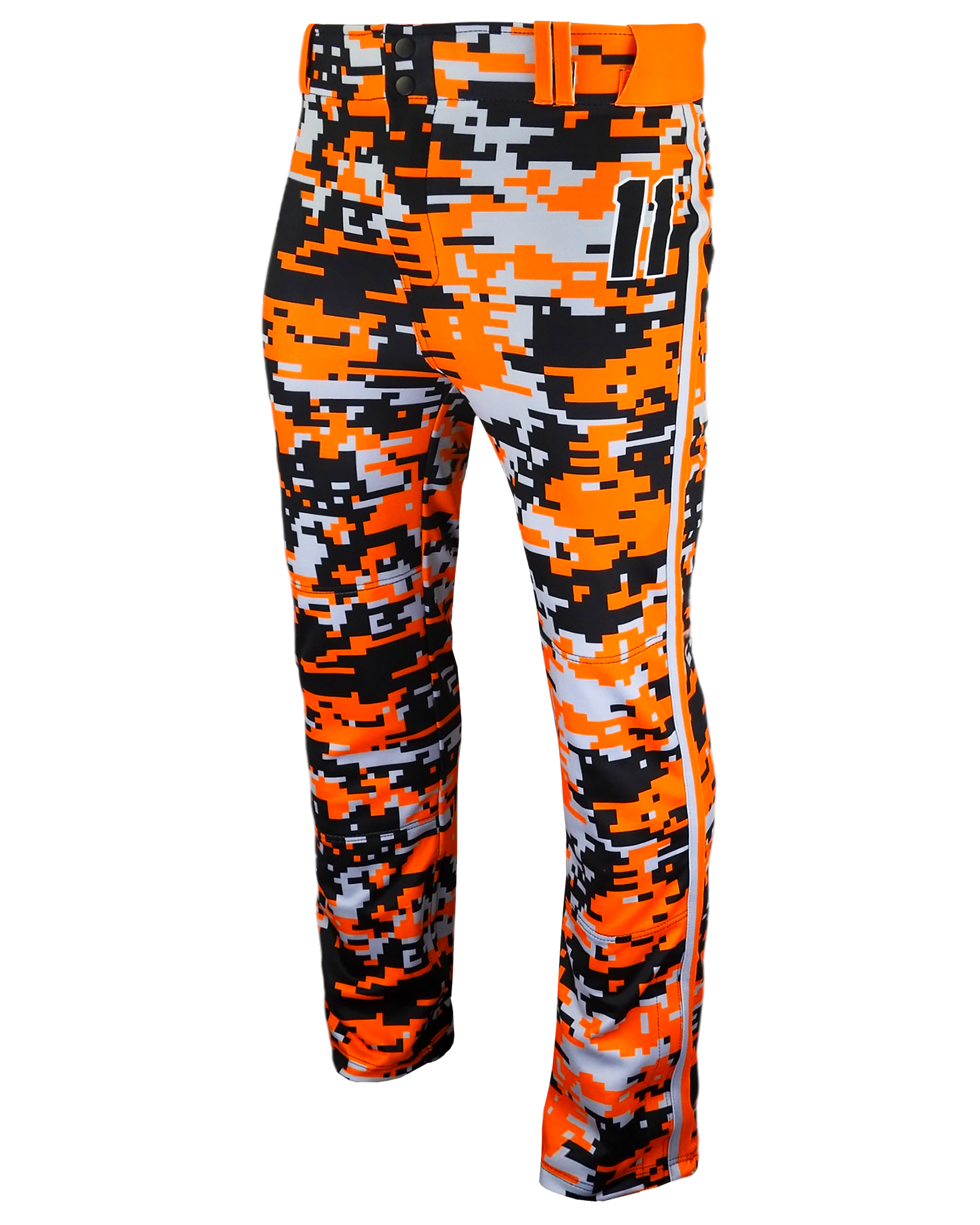 Full Sublimation Tapered Open-Bottom Baseball Pants w/ Braiding