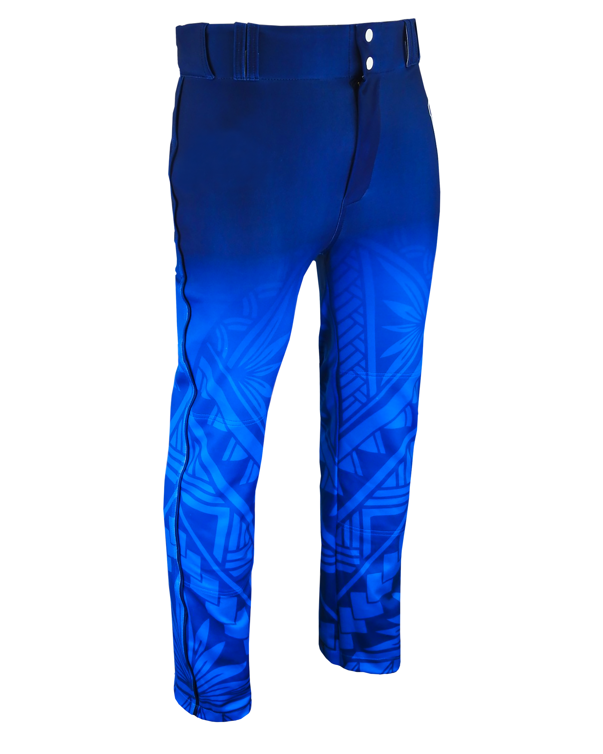 Full Sublimation Tapered Open-Bottom Baseball Pants w/ Piping