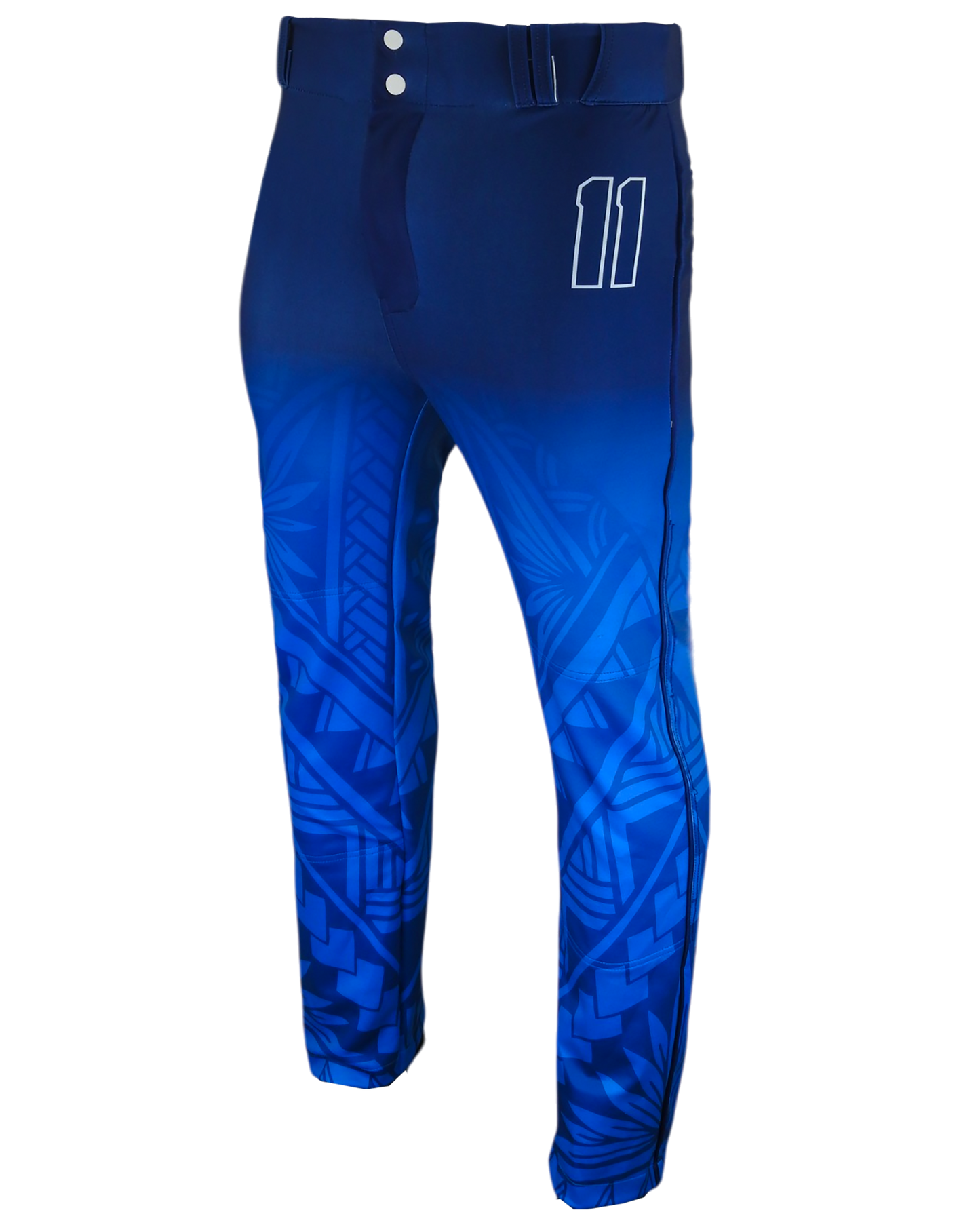 Full Sublimation Tapered Open-Bottom Baseball Pants w/ Piping