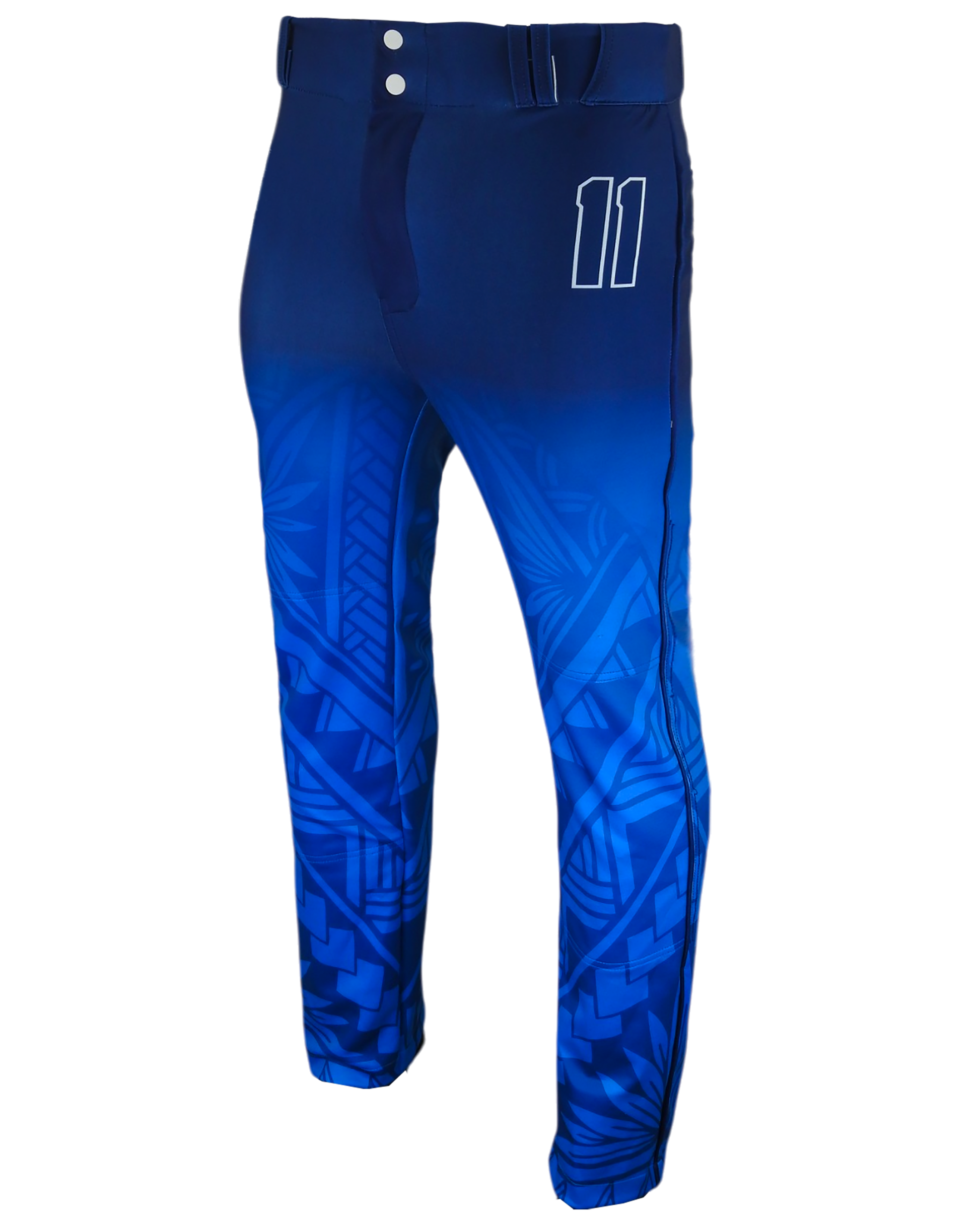 Full Sublimation Tapered Open-Bottom Baseball Pants w/ Piping