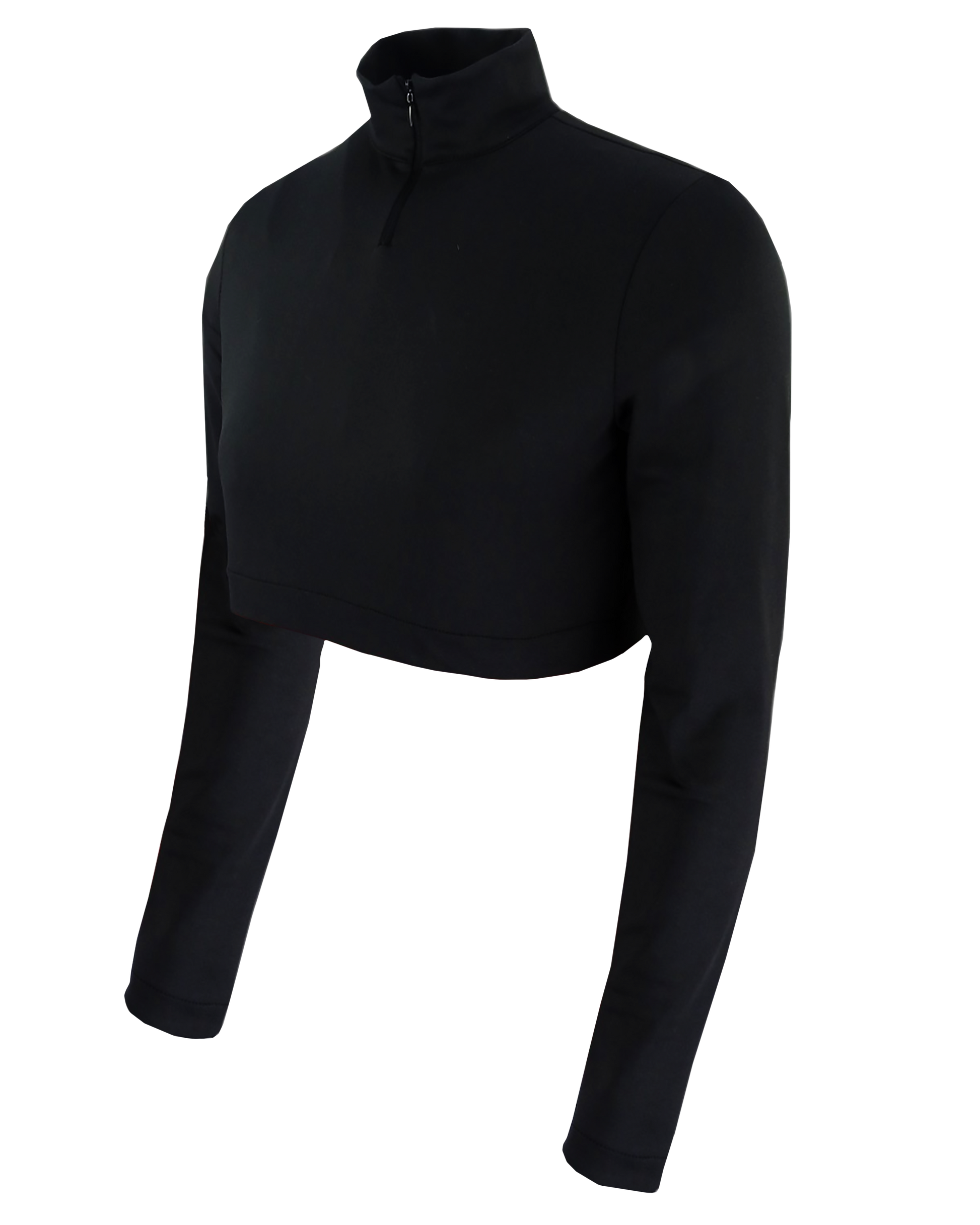 Dyed Long Sleeve Cheer Crop Top w/ Turtle Neck (Solid Color)
