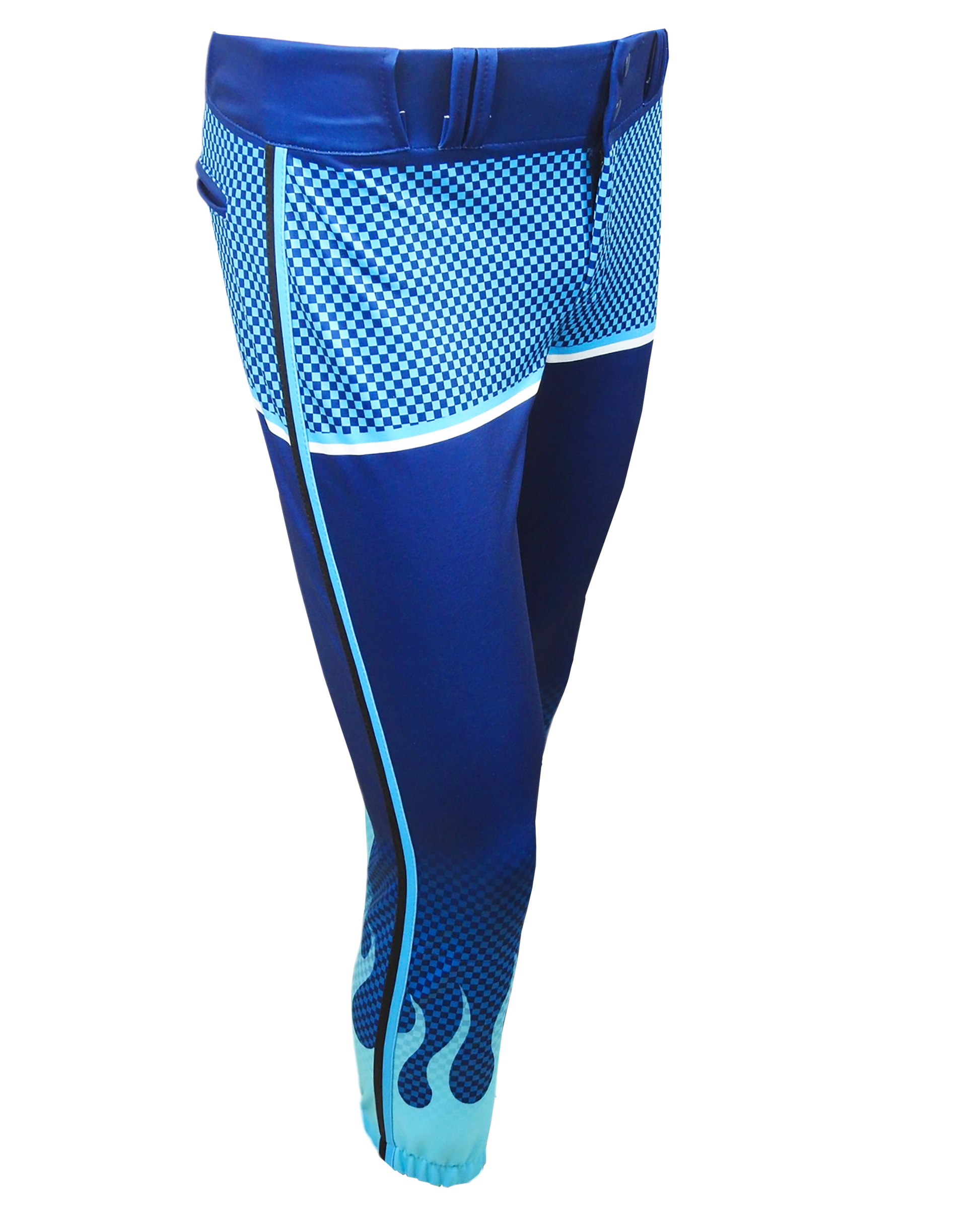 Full Sublimation Tapered Low Rise Softball Pants with Braiding