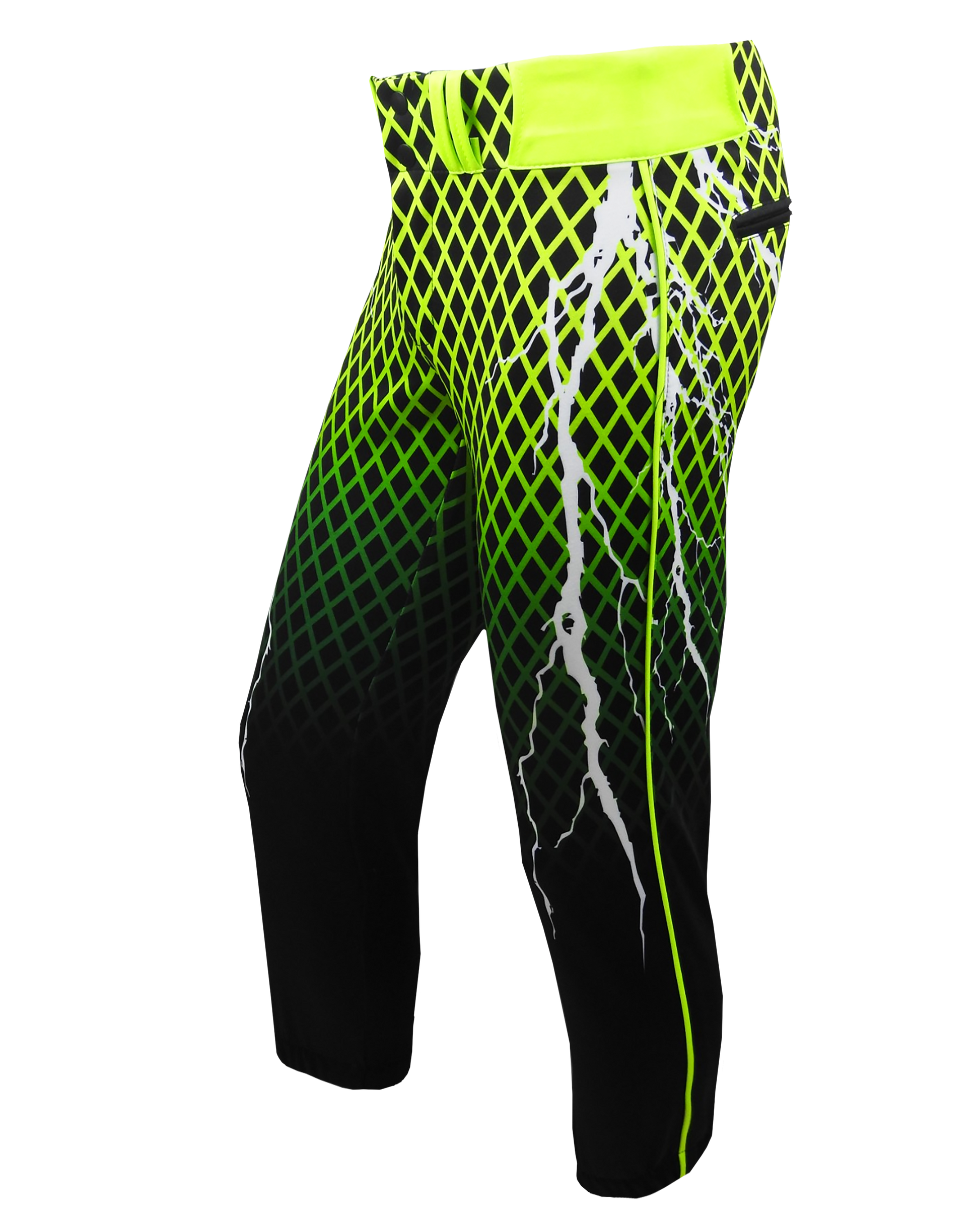Full Sublimation Tapered Lowrise Softball Pants w/ Piping