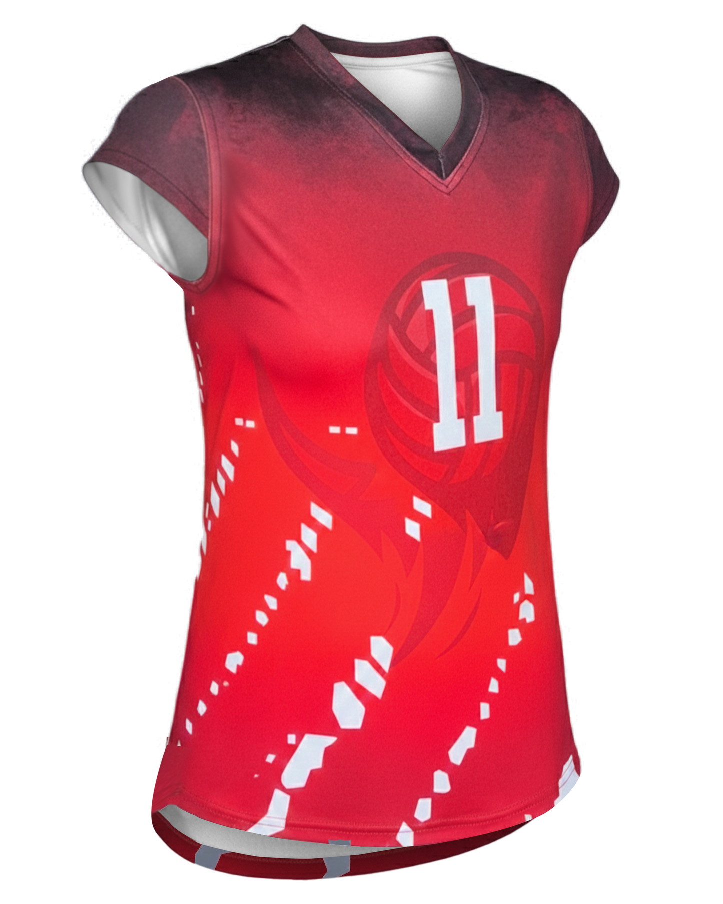 Cap-Sleeve Stretch Volleyball Jersey