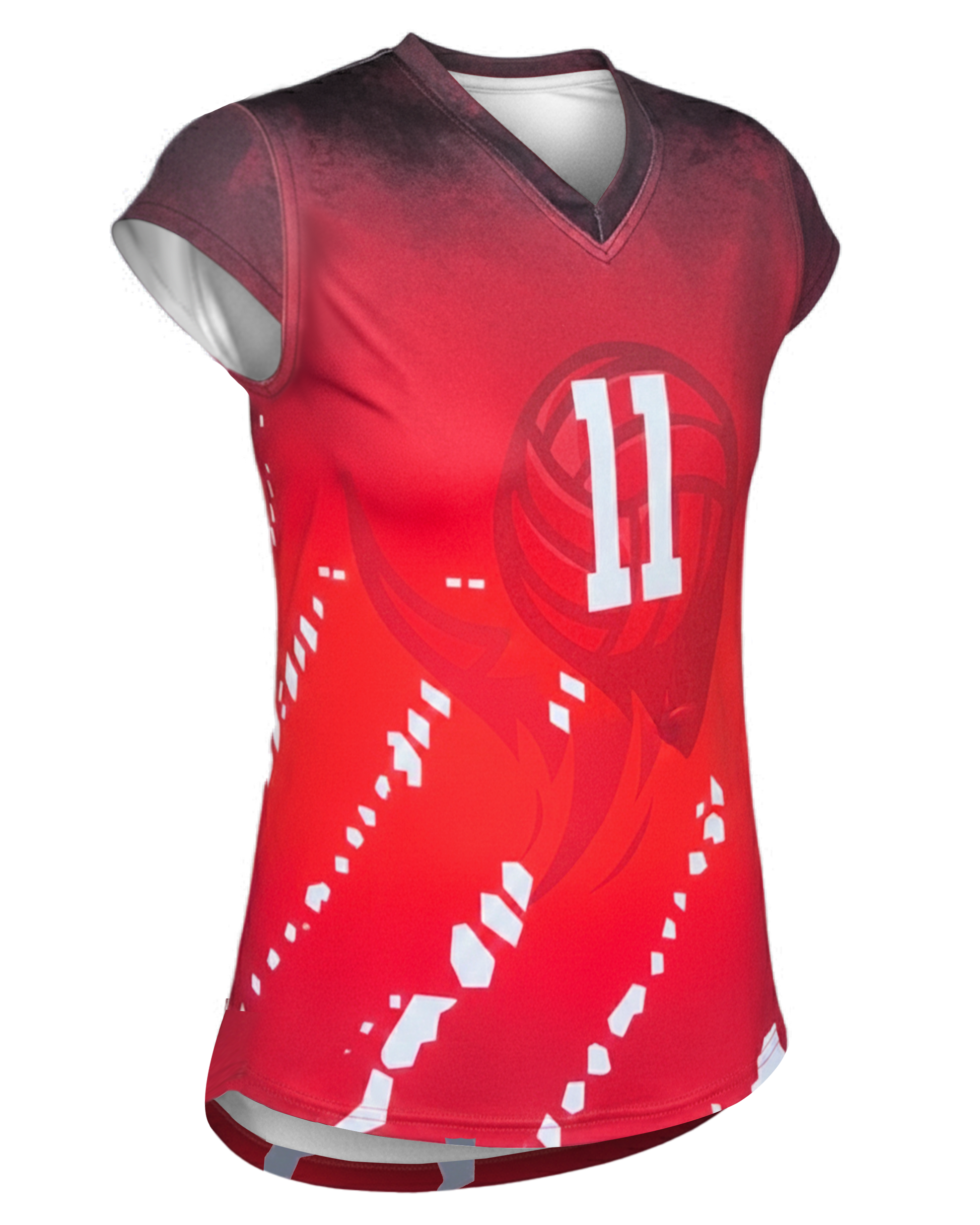 Cap-Sleeve Stretch Volleyball Jersey