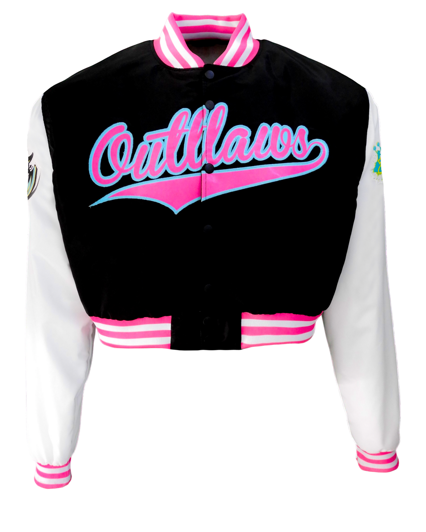 Sublimated Crop Top Varsity Jacket