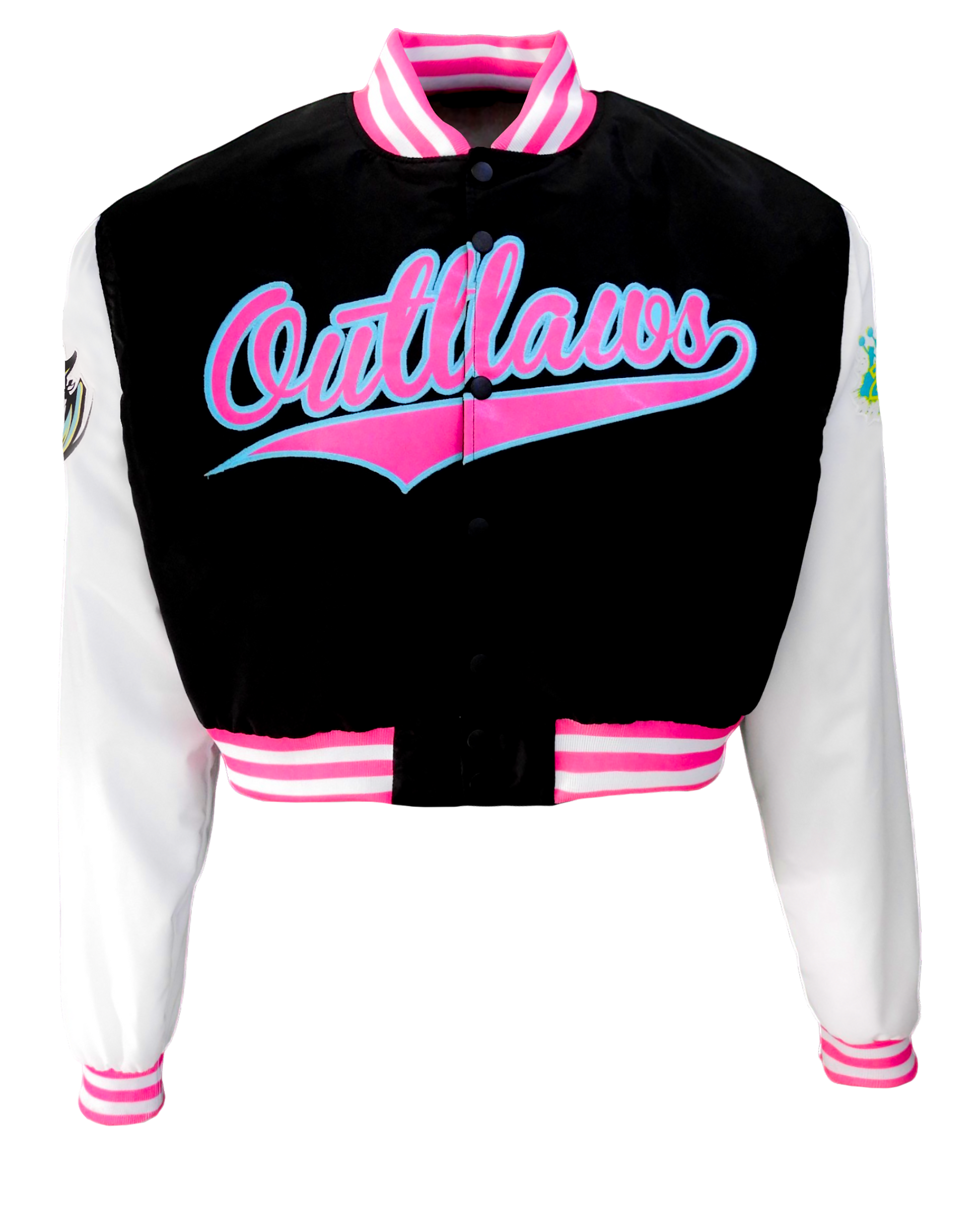 Sublimated Crop Top Varsity Jacket