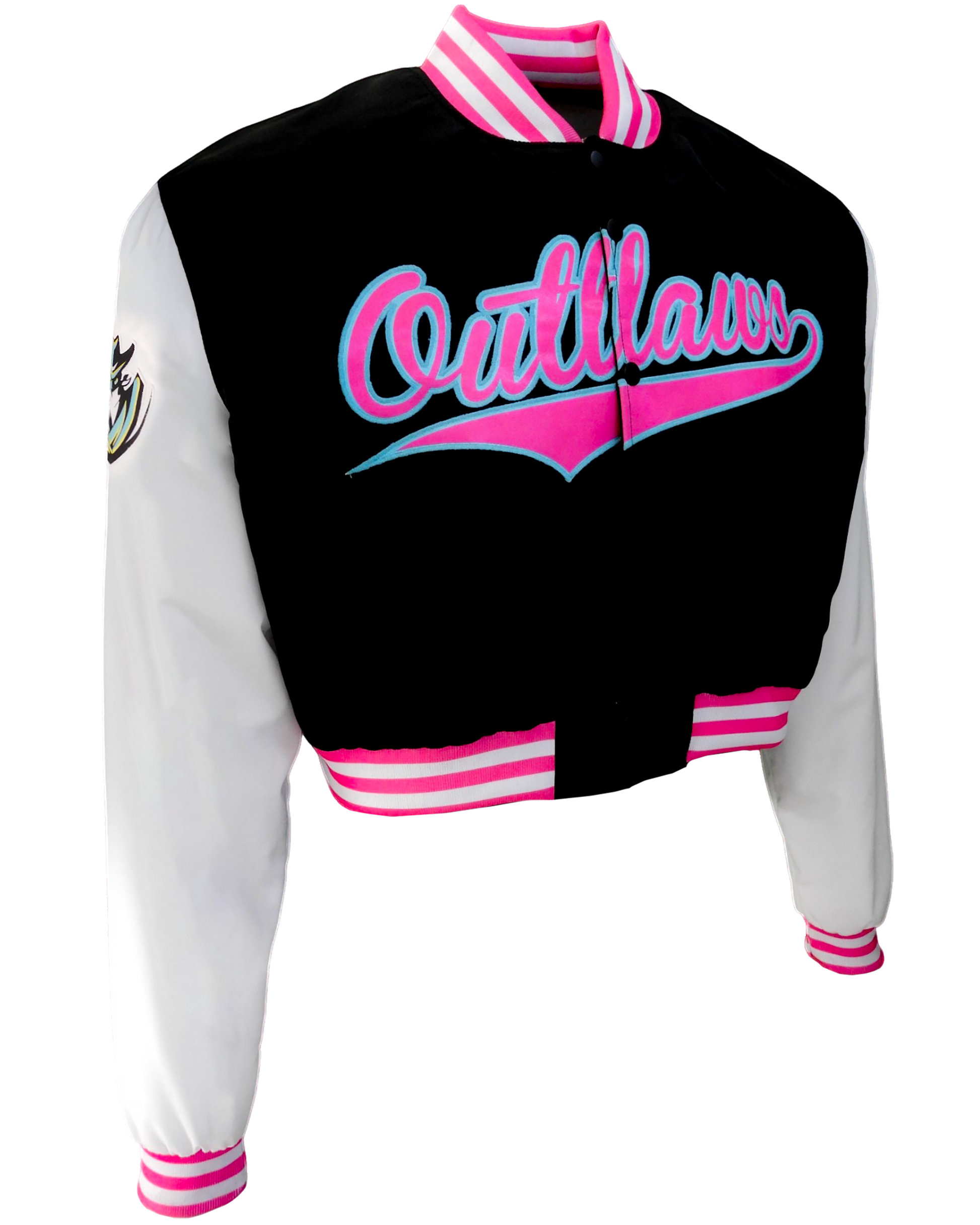 Sublimated Crop Top Varsity Jacket