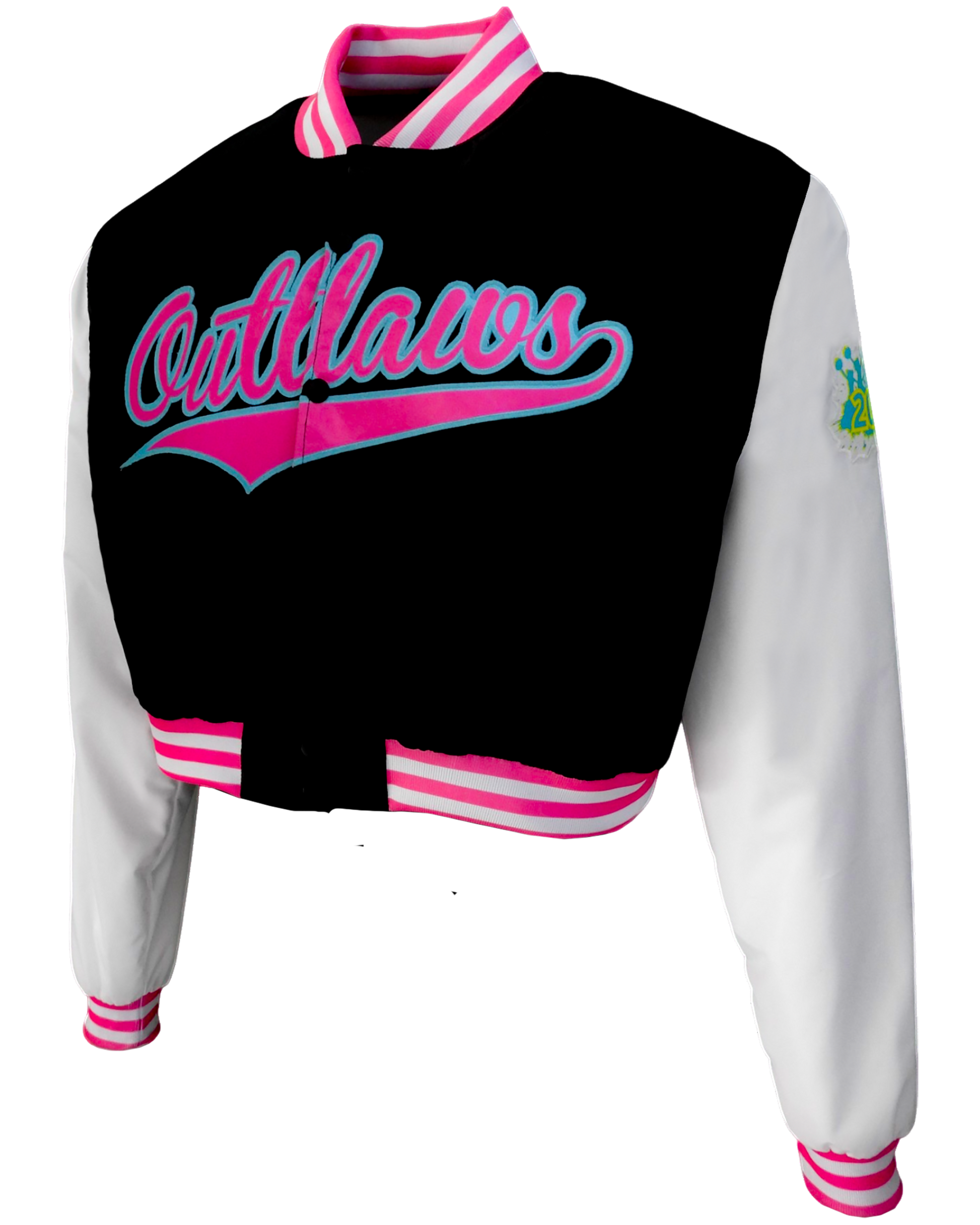 Sublimated Crop Top Varsity Jacket